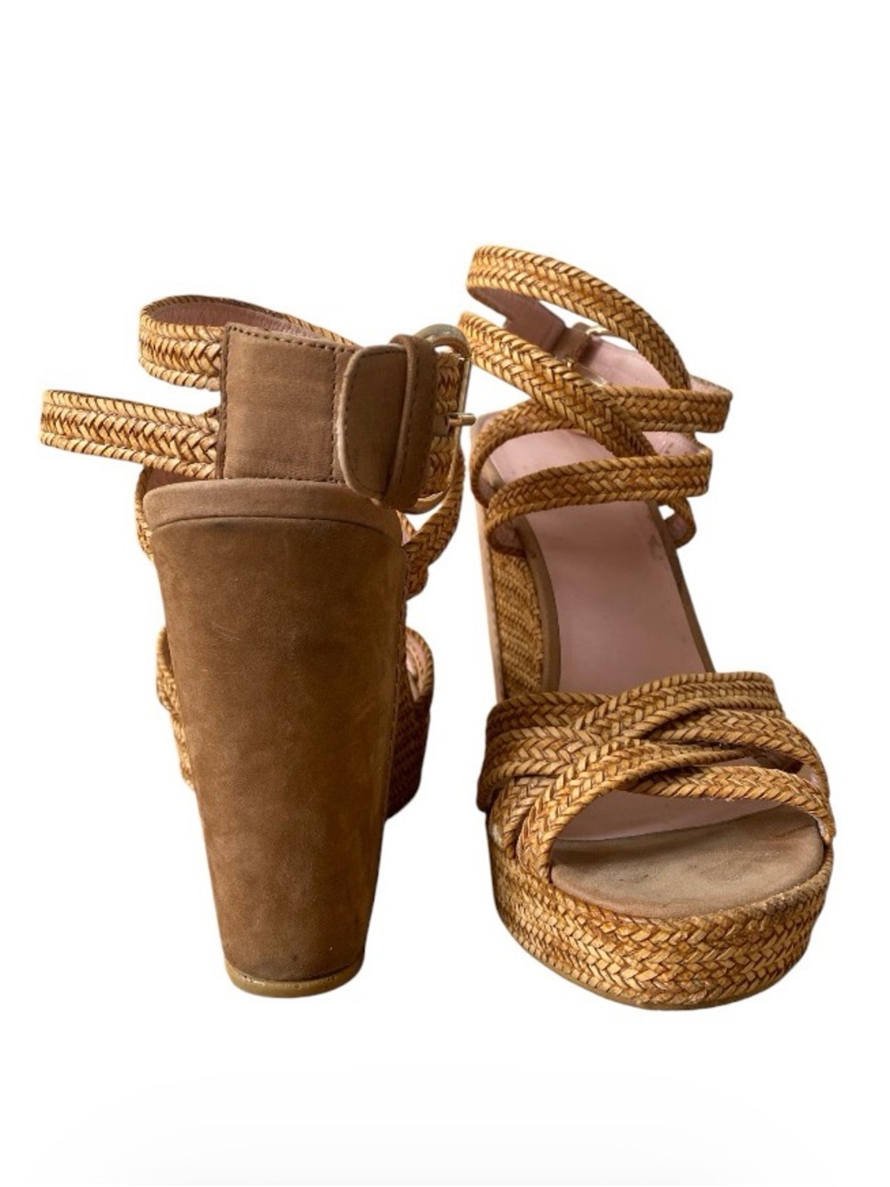 Stuart Weitzman REINS Braided
Leather Crisscross Wedge Lanyard
Sandal size 7.5 - Picture 2 of 12